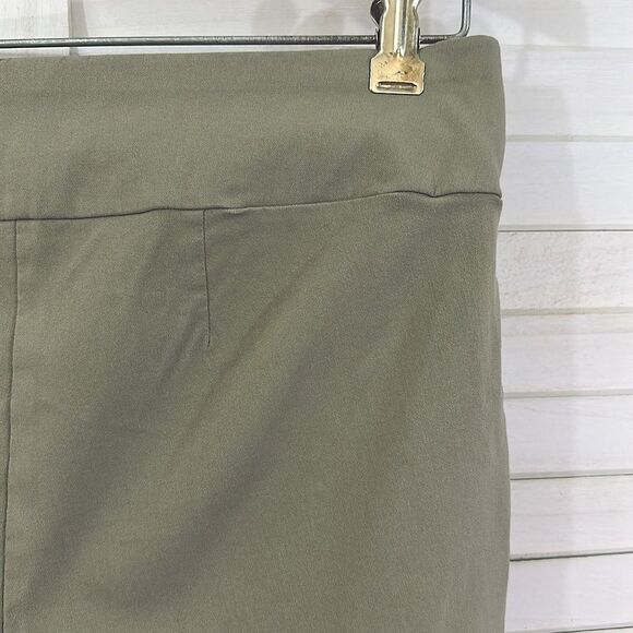 WHBM Stretch Pull On Sage Color Crop Pants Size 10 - Picture 8 of 13